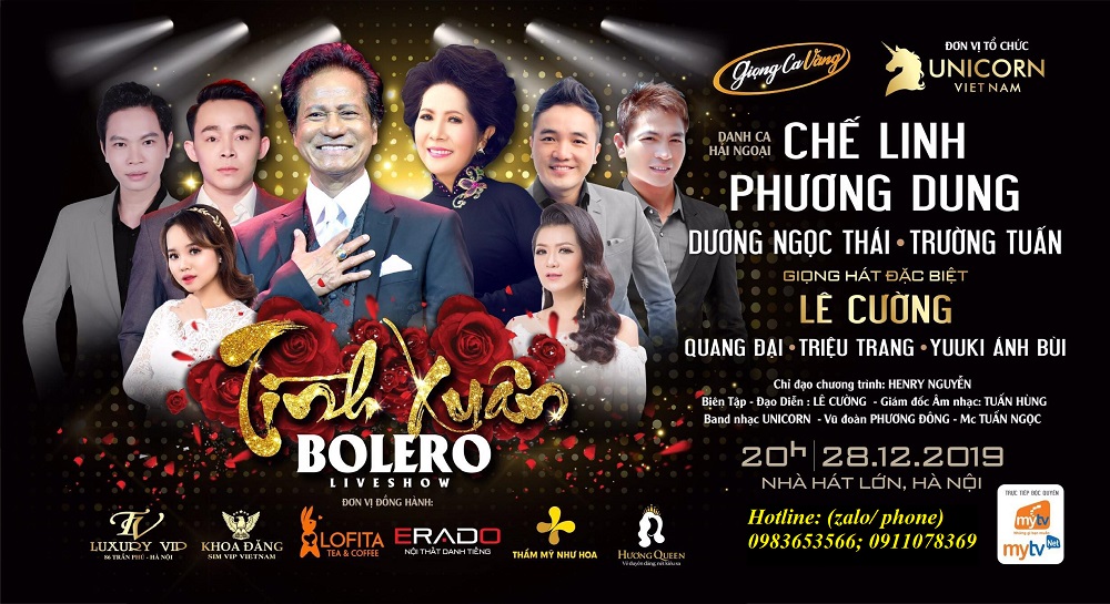 Bán vé đêm nhạc Chế Linh; Phương Dung ngày 28/12/2019 tại Nhà hát lớn Hà Nội