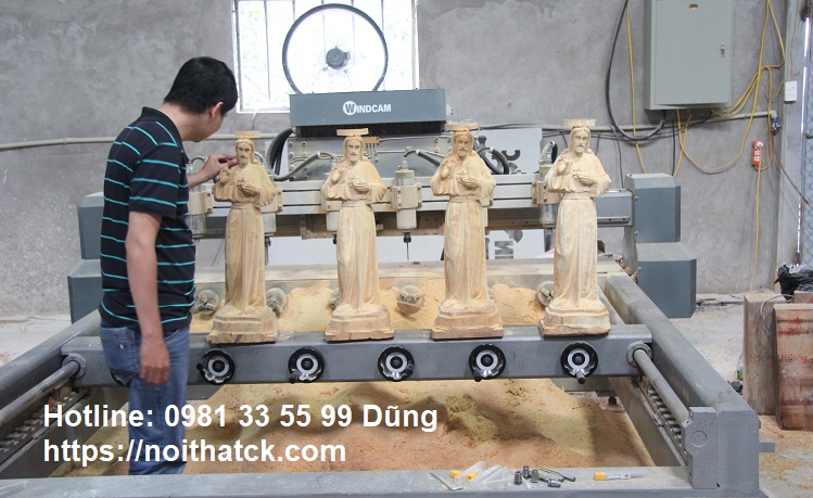 Nhận Chạm khắc tượng gỗ CNC số lượng lớn ở Tphcm