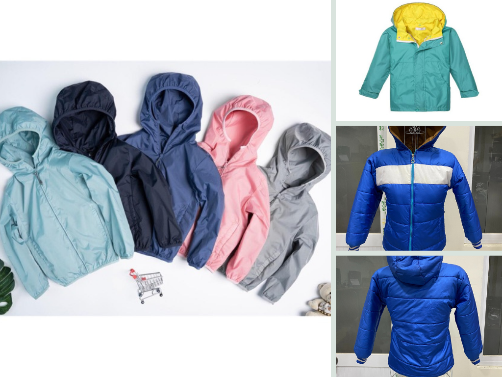Xưởng may áo khoác trẻ em - Chuyên sản xuất áo gió, áo phao, áo ấm từ thiện giá rẻ TPHCM