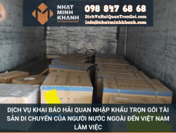 Nhập khẩu trọn gói tài sản di chuyển của người nước ngoài đến Việt Nam làm việc