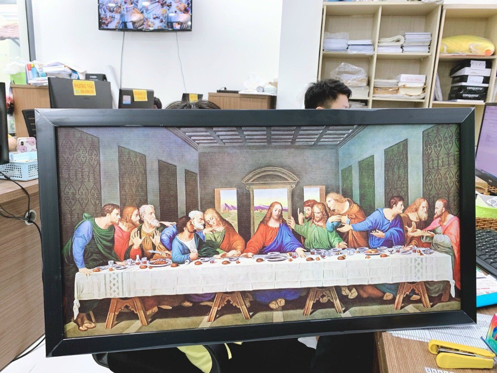 In tranh Công giáo Bữa Tiệc Ly | Đóng khung gỗ đen trang trọng | In Kỹ Thuật Số Since 2006