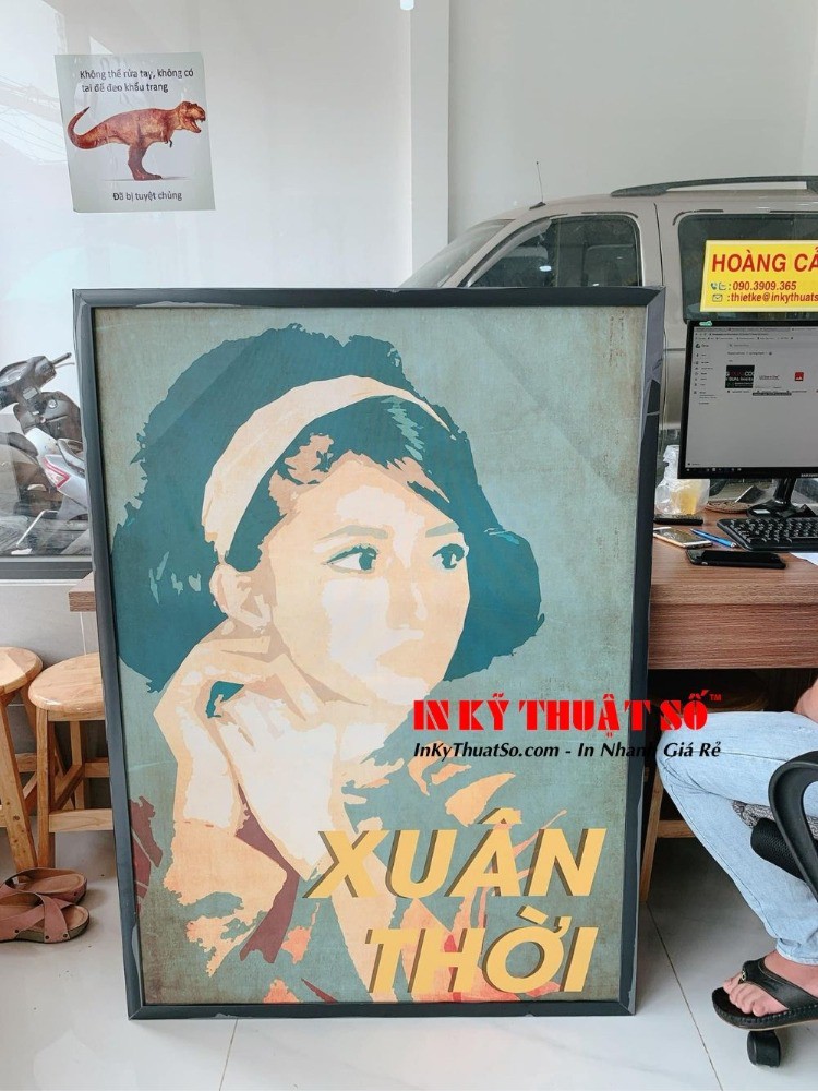 In tranh Canvas Cô Ba Sài Gòn - Tranh treo tường Cô Ba Xuân Thời | In Kỹ Thuật Số Since 2006